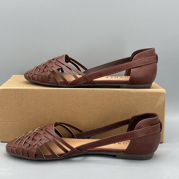 NEW Journee Collection Women’s Ekko Cross Weaved Flats Brown Size 6.5 - Picture 2 of 10